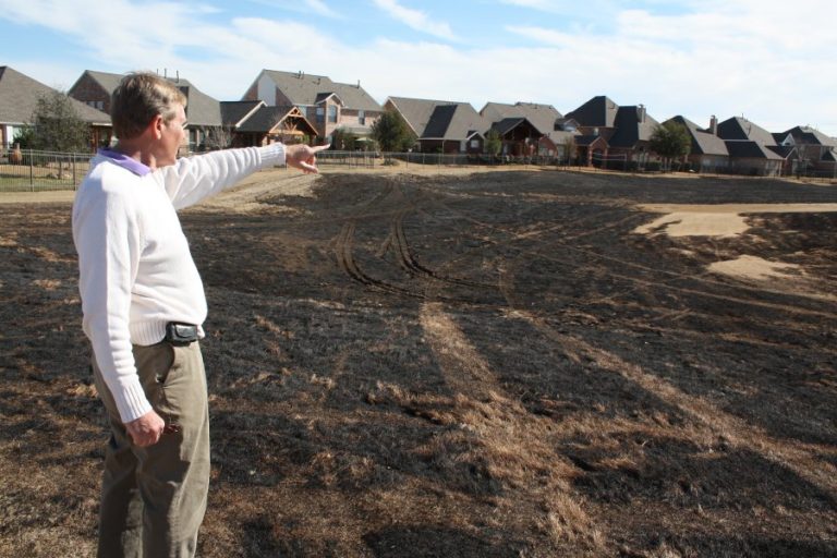 Fireworks spark golf course blaze