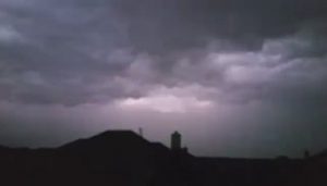 Severe storm approaching southern Denton County as viewed from Lantana.