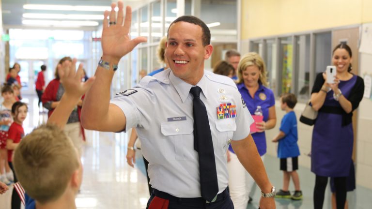 School celebrates Armed Forces Day with military hero