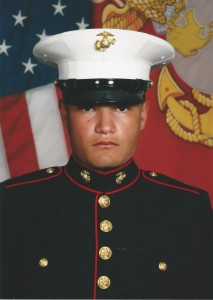 Pfc. Matthew Medlock, a Guyer High School graduate, completed USMC basic training in June (Photo Courtesy: Betty Medlock)