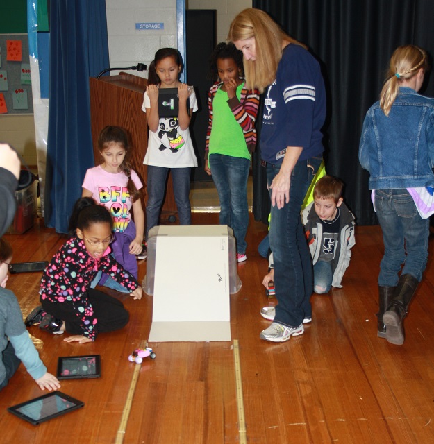 Start Your Engine: Third graders test force, motion at Donald Derby