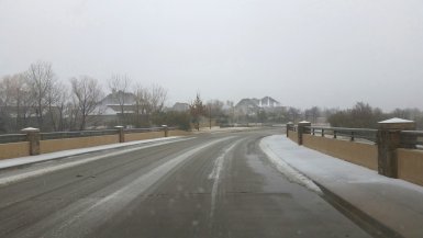 Snow finally shows in southern Denton County