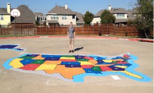 Andrew Rieder, 18 of Lantana, earned his Eagle Scout Award for creating a U.S. map to help students at a local elementary school learn the 50 states (Photo Courtesy: Michael Rieder).