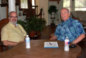 Rabbi Jeoffrey Dennis of Temple Kol Ami and columnist Bob Weir (Photo by Netsky Rodriguez)