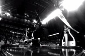 A view of the USAAAMB 2014 performance from a snare drum camera (Photo Courtesy: YouTube/Tony Teleky).
