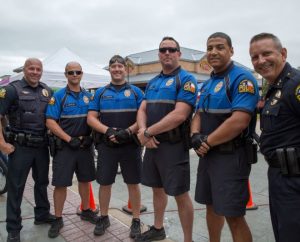 Flower Mound Police Chief Andy Kancel (right) with some of his officers at a Fallen Heroes Bike Race and 5K in Highland Village (Photo Courtesy: David Harney)