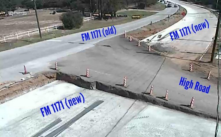 FM 1171 traffic will shift to new pavement