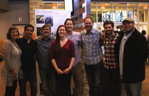 "Not Me" crew: (left to right) Kathy O’Keefe, Executive Director of WTF and Executive Producer; Cesar Jasso, Producer; Jeff Graves, WTF Board, Producer; Rebekah Bermudez, youth interviewed in film; Benton Bagot, Producer; Peter Brakner, Father interviewed in film; David Redish, Director; and Scott Payne, Gaffer.