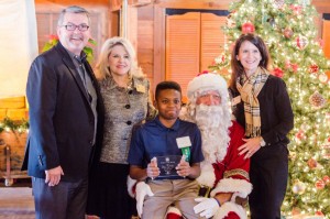 McKamy Middle School 8th grader Bryce Woolridge (center) was named the Flower Mound Chamber of Commerce’s December Student of the Month.