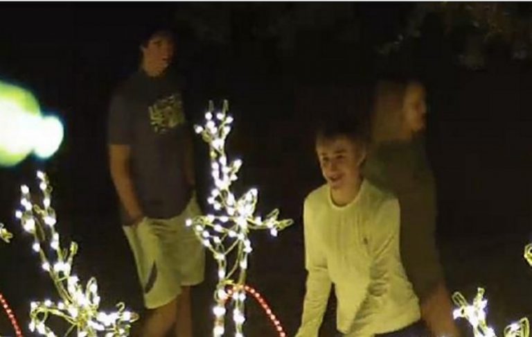 Lantana Grinches target Christmas light display