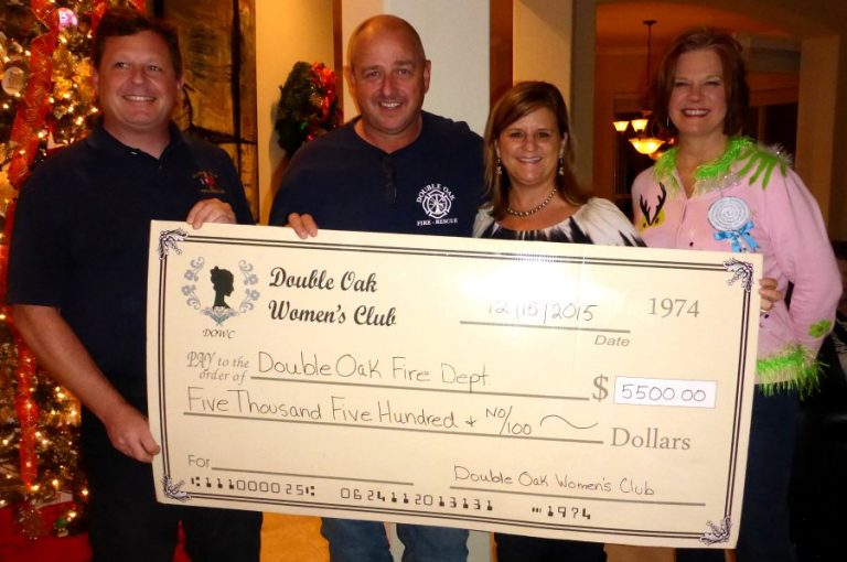Double Oak Women’s Club raises $5,500 for fire department