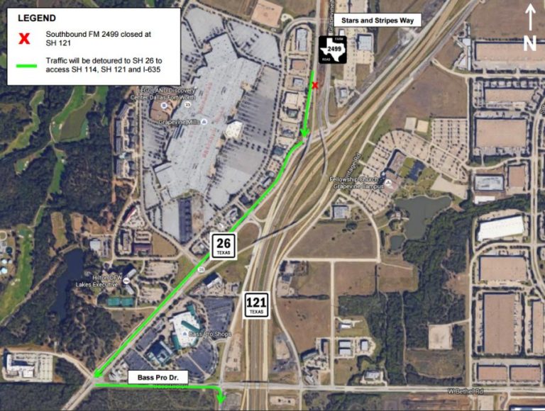 FM 2499 detour in place this weekend