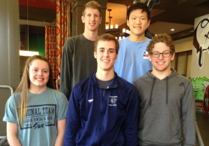 FMHS state qualifiers. Back row, from left:  Conor Owens, Stephen Cheng Frong. Front row from left: Avery Valenciano, Garrett Holcroft, Spencer Woodward. (Photo by Dan Snow)