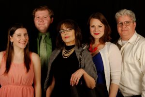 Camille Skye (Sophie), Jonathan Speegle (Tony), Sherri Small (Maria Callas), Emily Saenz (Sharon) and Kevin Sutton (Accompanist, Manny).  (Photo by Michael C Foster)