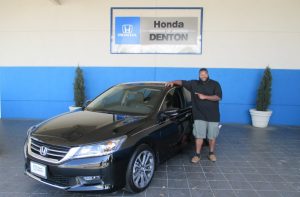 Chris Small bought a ticket for the Community Support Raffle last year and won a 2015 Honda Accord Sport from Honda of Denton.