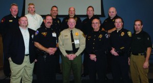 Police chiefs and law enforcement officials at the Denton County Mayors Crime Luncheon. (Photo by Bill Castleman)