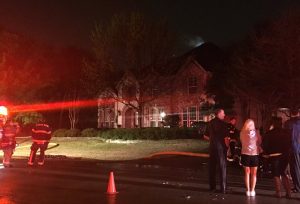 House fire caused by lighting strike on Prince Edward Ct. in Flower Mound.