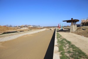 Looking north from the southern-end of the river-to-be. (Photo by Foust Photography)