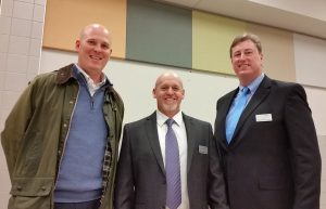 Lantana Community Association board member, Darrel Amen; Insight Association Management president, Bruce Crawford; and Lantana Community Manager, Mark Norton at the Association’s annual meeting on Feb. 23.