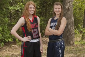 Argyle’s Vivian Gray and Liberty Christian’s Sydney Goodson contributed to their respective team’s success on the court during the last two seasons. (Photo by Helen’s Photography)