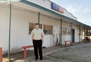 Bartonville Mayor Bill Scherer at the former Bartonville Store. (Photo by Helen’s Photography)