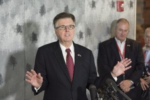 Lt. Gov. Dan Patrick details what he sees as disruptions to public education that could happen if transgender bathroom rules are imposed in Texas during a press conference in Dallas May 13, 2016. (Photo: The Texas Tribune)