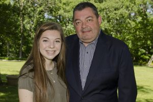 Scholarship winner Brooke Skidmore and dad, Scott Skidmore (mother, Dr. Cynthia Skidmore, not pictured).  (Photo by Bill Castleman)