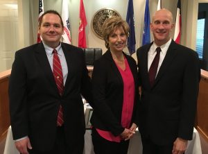 Newly-elected councilmembers Andrew Wills, Anita Nelson and Ted Gruenloh.