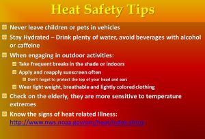 heat safety tips nws