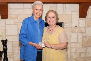 Jerry McKinnis, 2015 Volunteer of the Year, and Mary Kay Walker, Volunteer Coordinator.