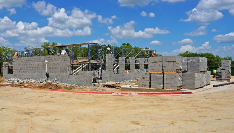 Temporary fire station almost complete