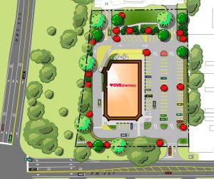 CVS Pharmacy proposed site plan.