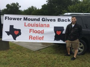 Austin Andrews of Flower Mound organized the flood relief drive 