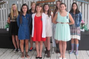 Members of Girl Scout Troop 3733 are bringing attention to water safety. (Photo by Mark Miller)