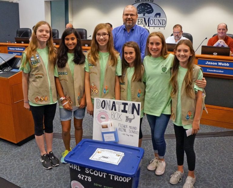 Girl scout troop’s project benefits shelter animals
