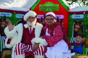 Bill and Bonnie Leech's residence on Forest Vista Drive in Flower Mound is a winter wonderland each Christmas.