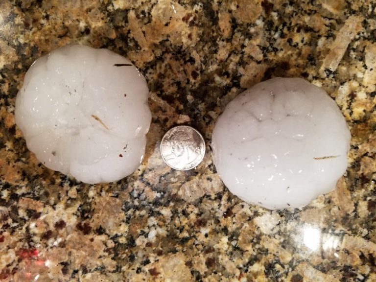 Hail pummels southern Denton County