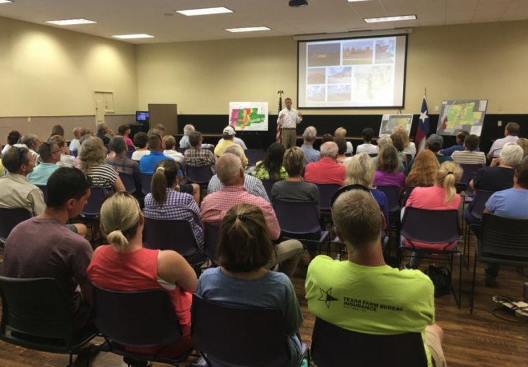 Argyle residents fill community room for meeting with developer