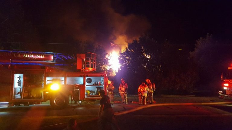 Fire destroys home in Double Oak