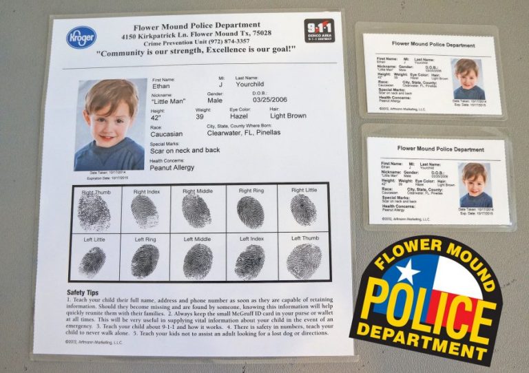 Get your kids a free digital ID kit with Flower Mound police