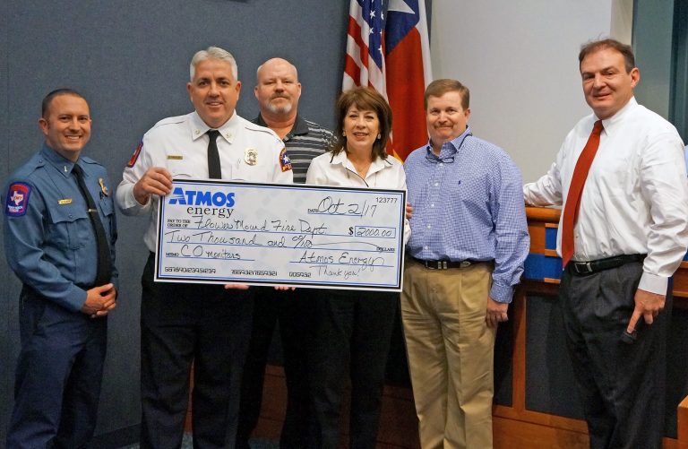 Atmos donates $2k to Flower Mound Fire Department