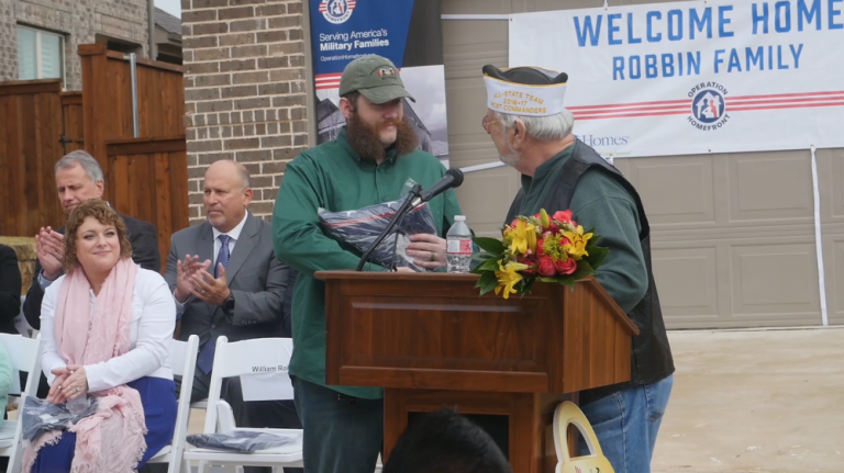 Veteran, family presented with new, mortgage-free home in Canyon Falls