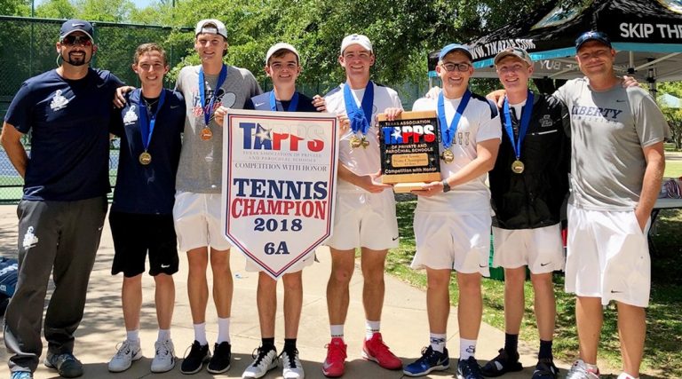 Liberty boys tennis brings home first title