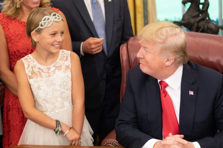 Young cancer survivor from Lantana meets President Trump