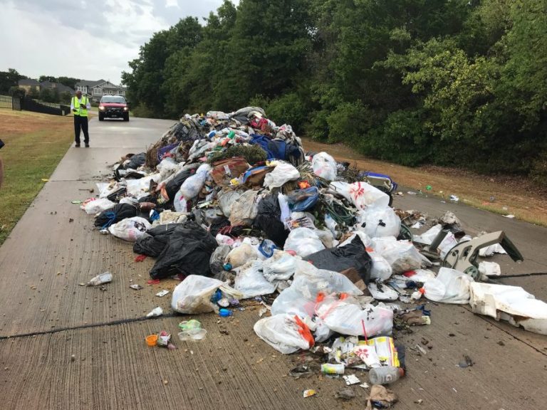 Pool chemicals ignite fire in garbage truck in Flower Mound