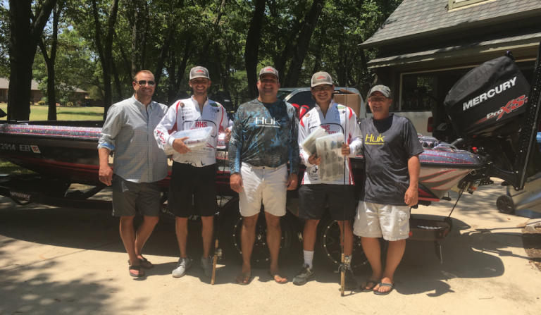 Denton County Bass Club presents tackle donation to Argyle HS BASS team