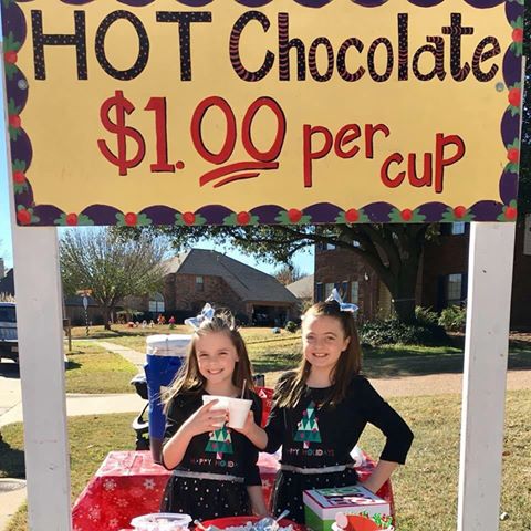 Flower Mound girls raising funds for local families with hot chocolate stand  - Cross Timbers Gazette, Southern Denton County, Flower Mound