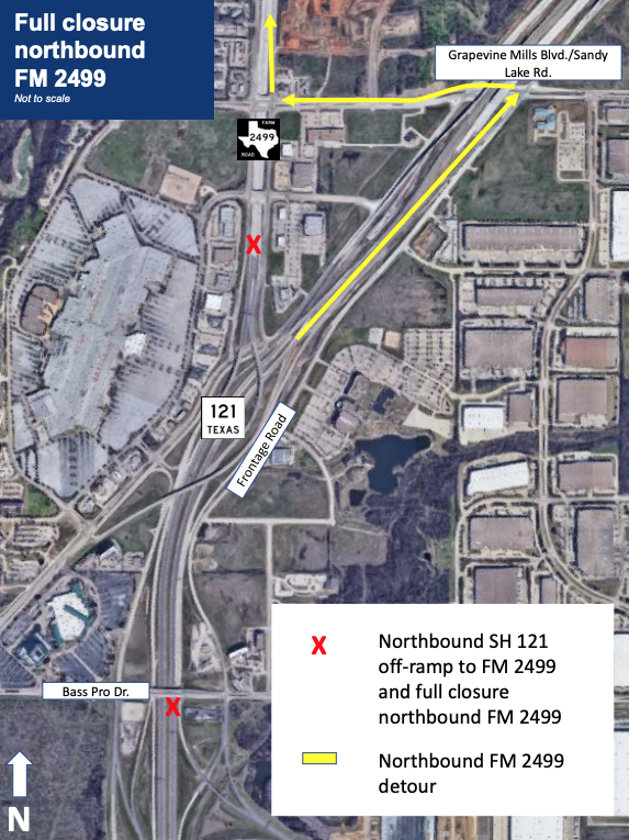 Full closures of northbound FM 2499 scheduled over the next couple weeks