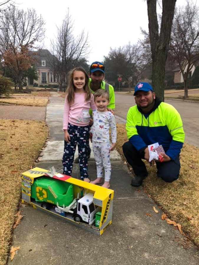 Local garbage collectors deliver Christmas gift to their biggest fan