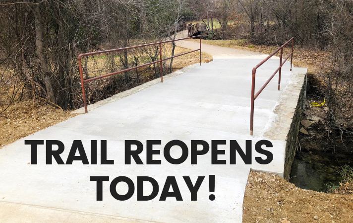 Flower Mound park trail, bridge re-opened